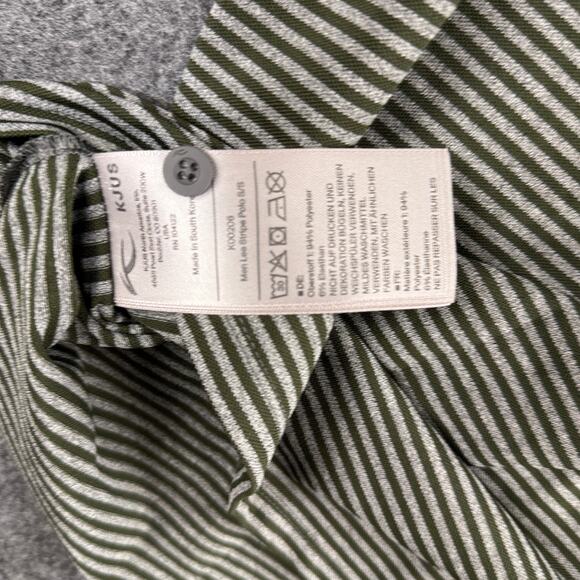 Kjus Mens Lee Polo Multi-Stripe‎ Golf Shirt Gray Green 56 2XL XXL Prep Dad LOGO - Picture 7 of 11